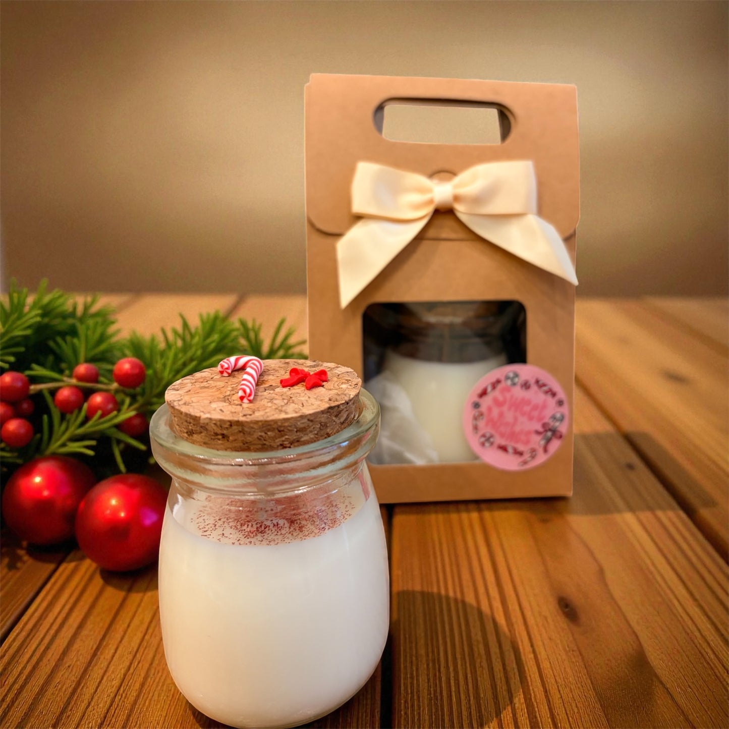 Bougies de Noël parfumées (petits pots en verre)